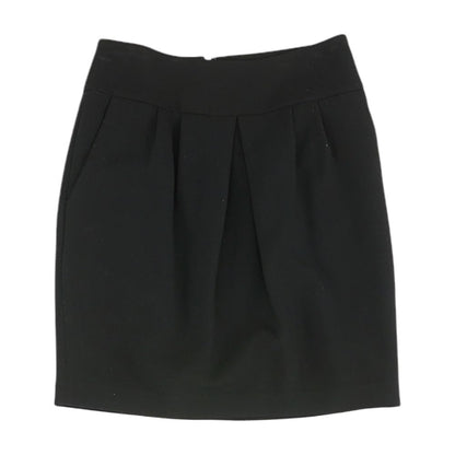 Black Solid Mini Skirt