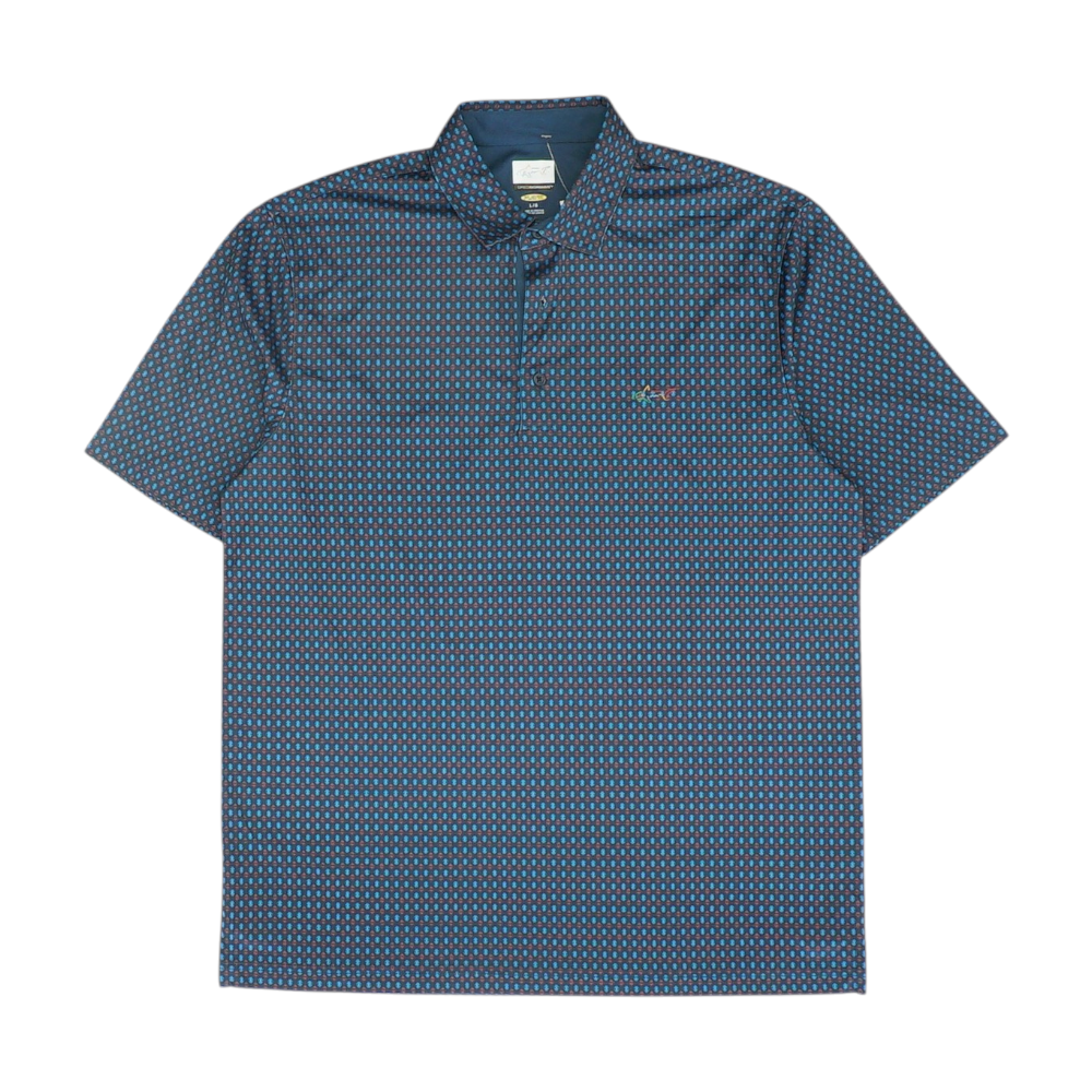 Charcoal Print Short Sleeve Polo