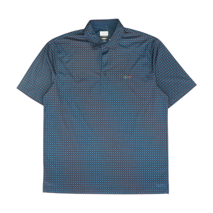 Charcoal Print Short Sleeve Polo