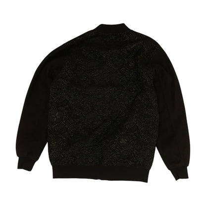 Black Eyelet Bomber Jacket