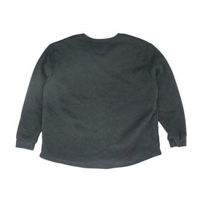 Gray Solid Pullover Sweater