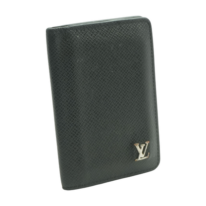 Black Taiga Leather RFID Pocket Organizer