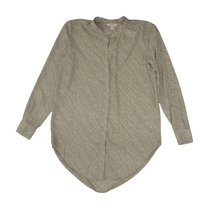 Beige Animal Print Button Down