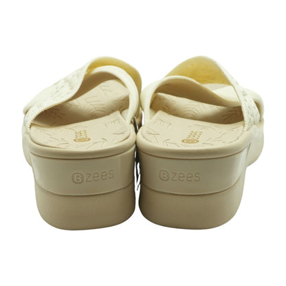 Beige Wedged Sandals