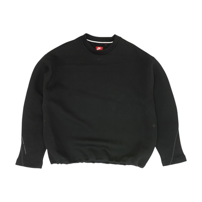 Black Solid Sweatshirt Pullover