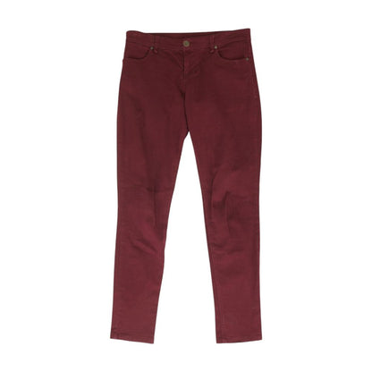 Maroon Solid Jeans