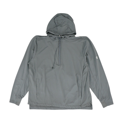 Gray Solid 1/4 Zip Pullover