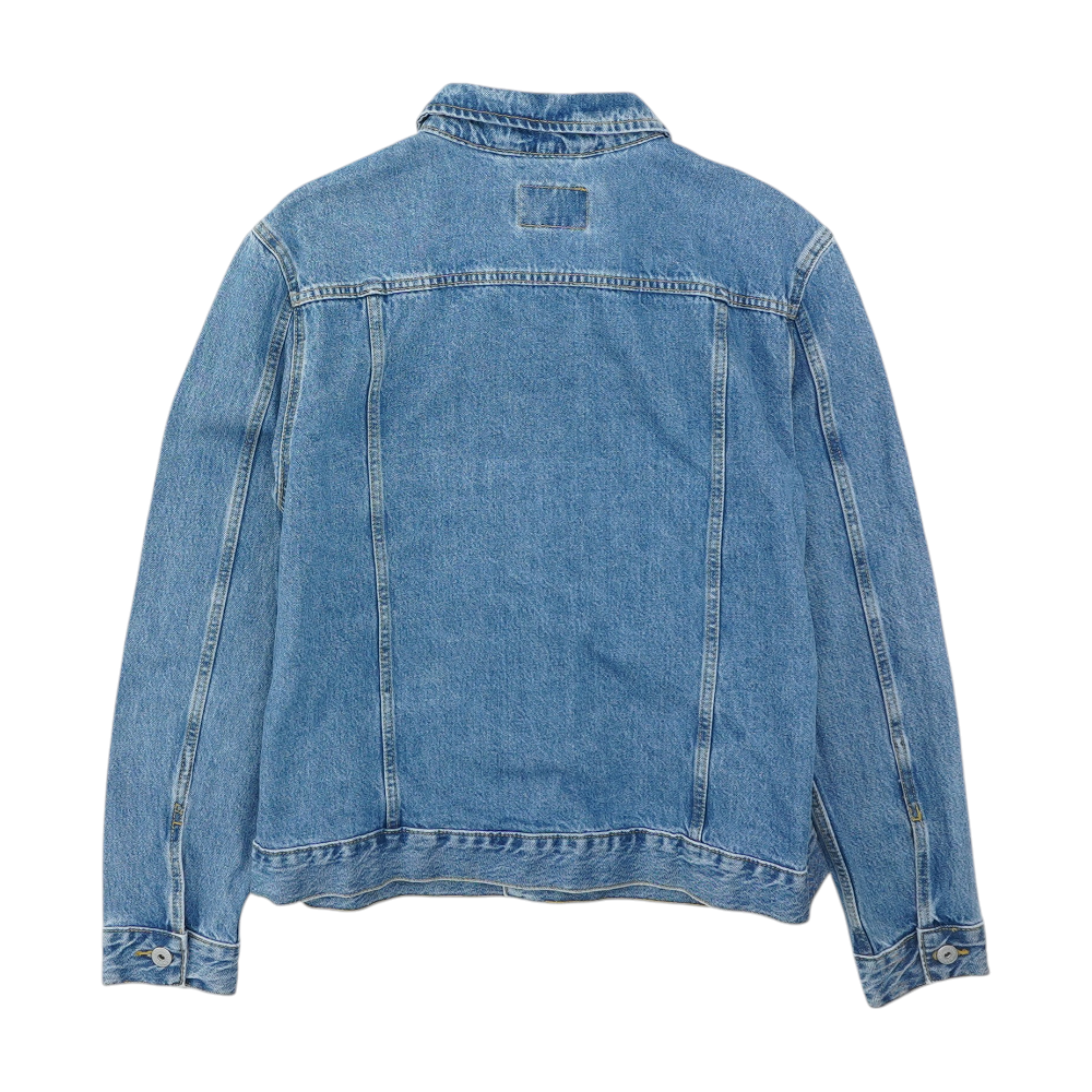 Blue Solid Denim Jacket