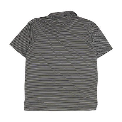 Black Striped Short Sleeve Polo