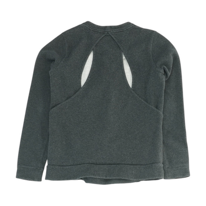 Gray Solid Sweatshirt Pullover