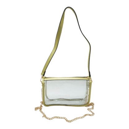 Gold Transparent Stadium Bag