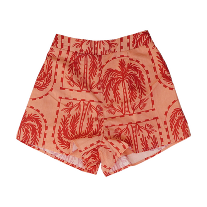 Peach Tropical Chino Shorts