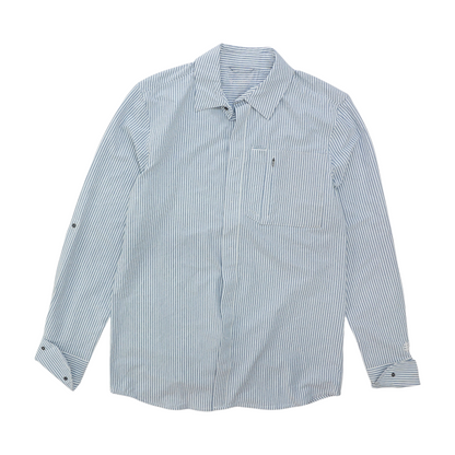 Blue Striped Long Sleeve Button Down