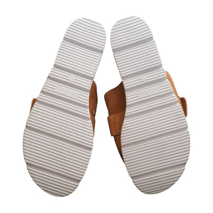 Brown Wedged Sandals