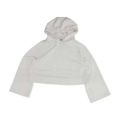 White Solid Sweatshirt Pullover