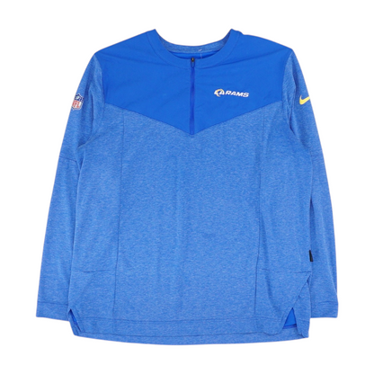 Blue Solid 1/4 Zip Pullover