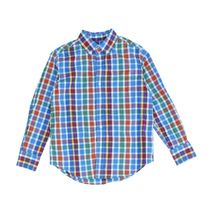 Multi Check Long Sleeve Button Down