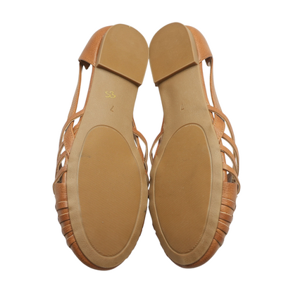 Tan Slip-On Flats