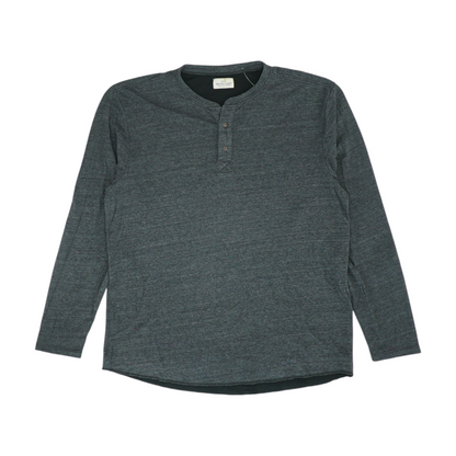 Gray Solid Henley T-Shirt