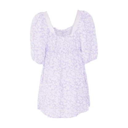 Lavender Floral Mini Dress