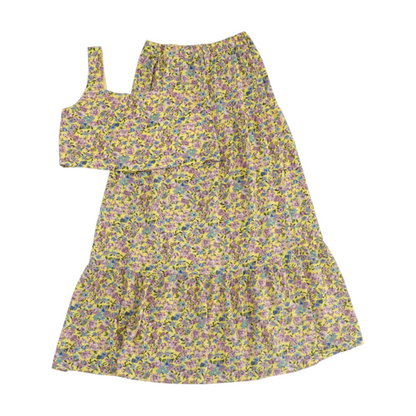 Yellow Floral Skirt Set