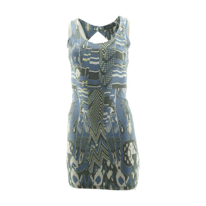 Blue Graphic Mini Dress