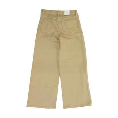 Beige Petite Wide Leg Jeans