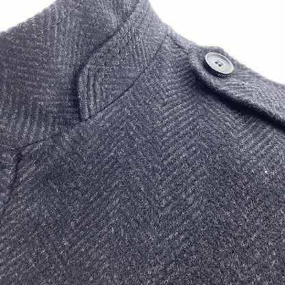 Black Solid Wool Coat