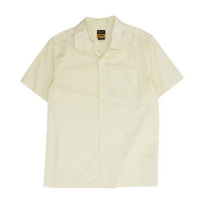 Yellow Polka Dot Short Sleeve Button Down