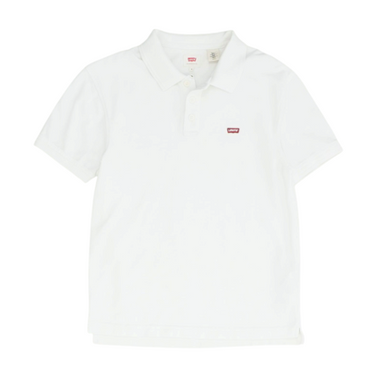 White Solid Short Sleeve Polo