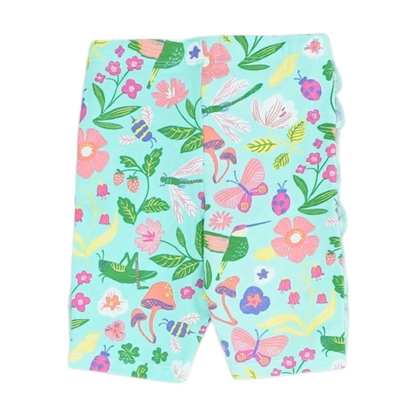 Green Graphic Knit Shorts