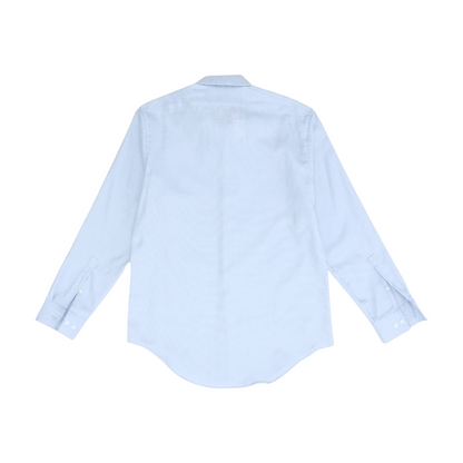 Blue Chevron Long Sleeve Button Down