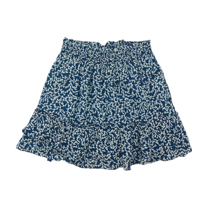 Blue Abstract Mini Skirt