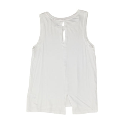 White Solid Sleeveless Blouse