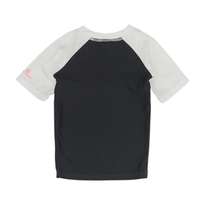 Black Color Block Swim Top