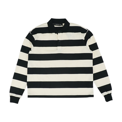 Black Striped Henley