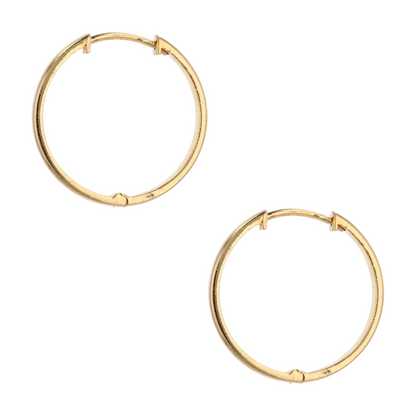 18K Yellow Gold Hoop Earrings