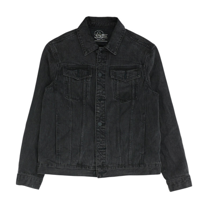 Treasure & Bond Black Solid Denim Jacket – Image 1