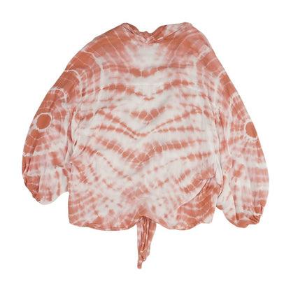 Pink Graphic Long Sleeve Blouse