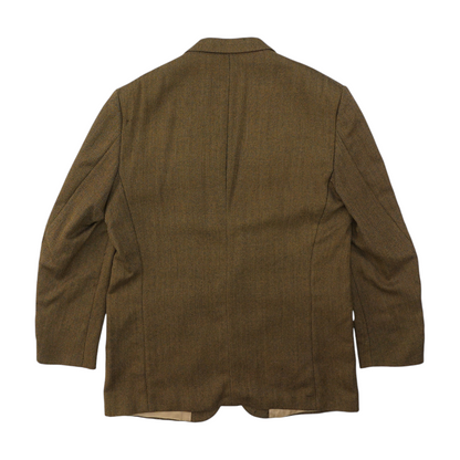 Vintage Brown Long Solid Sport Coat