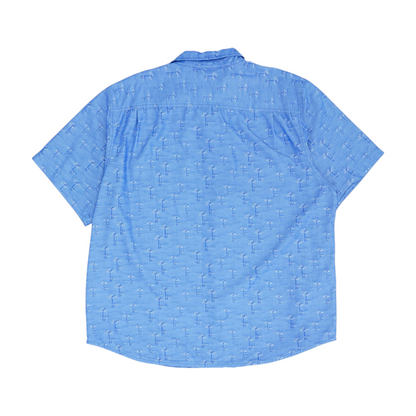 Blue Print Short Sleeve Button Down