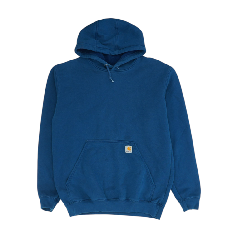 Blue Solid Hoodie Pullover