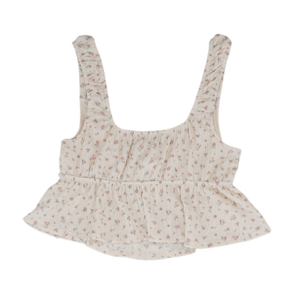 Pink Floral Cropped Blouse