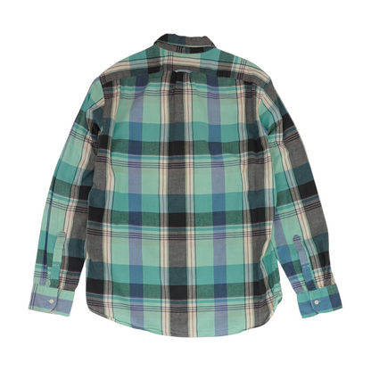 Blue Plaid Long Sleeve Button Down