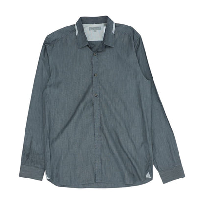 Gray Misc Long Sleeve Button Down
