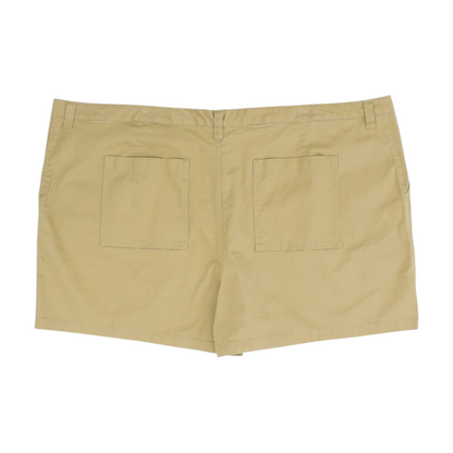 Tan Solid Chino Shorts