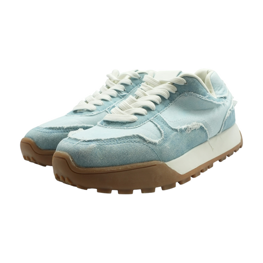 Blue Low-Top Athletic Shoes