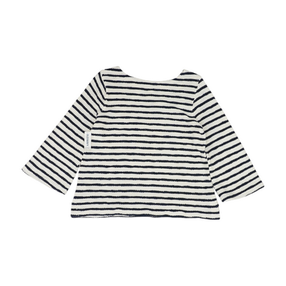 White Striped Pullover Sweater