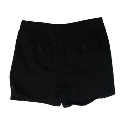 Black Solid Chino Shorts