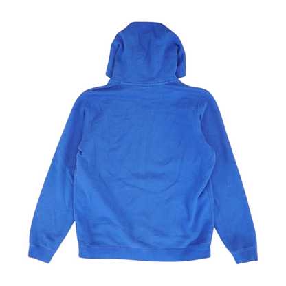 Blue Solid Hoodie Pullover